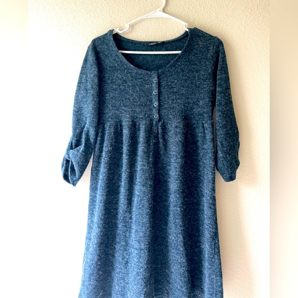 (2for $20) Cute blended mini dress in blue. Size S